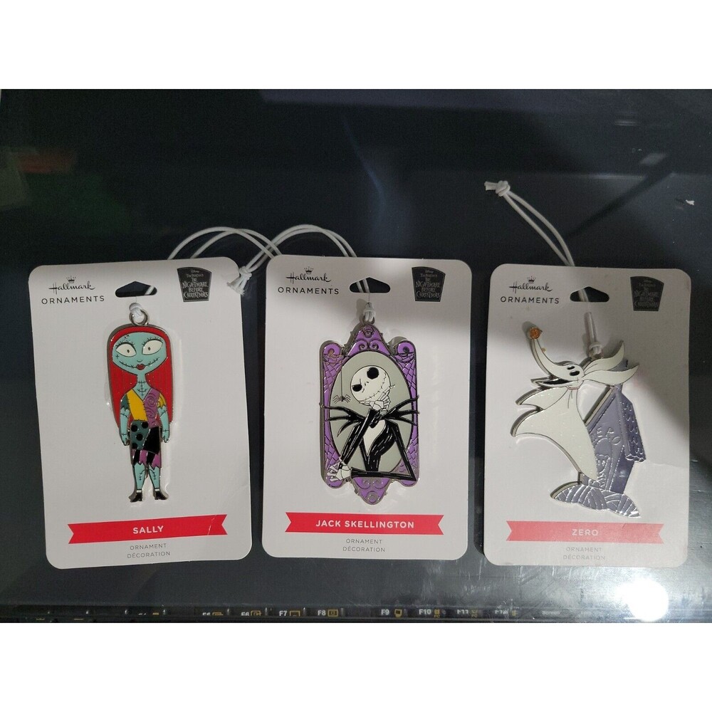 NEW Hallmark Bundle Set Of 3 Nightmare Before Christmas Tree Ornaments